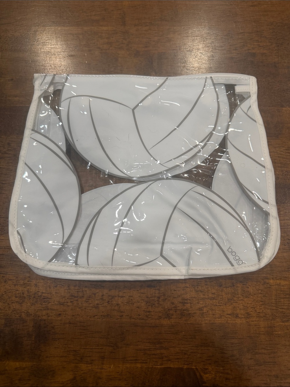 Bogs Clear Travel Pouch with White Pattern